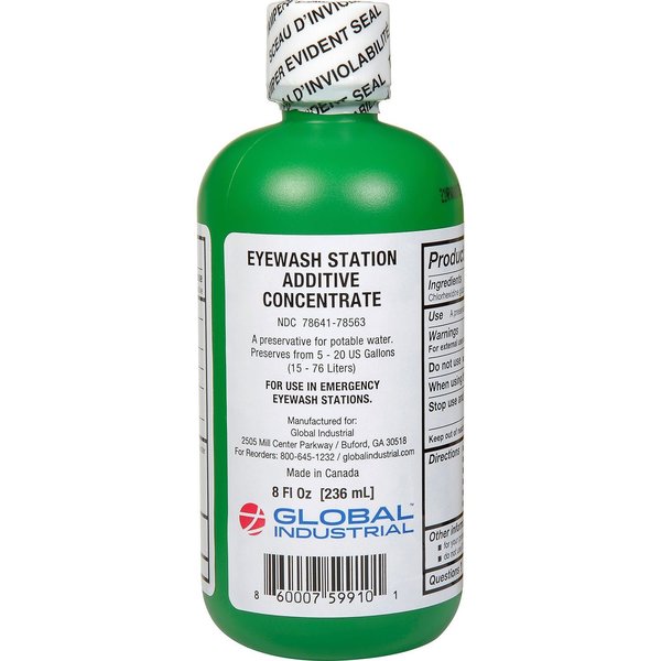 Global Industrial Emergency Eyewash Preservative, 8 Oz., 1 Bottle 708563